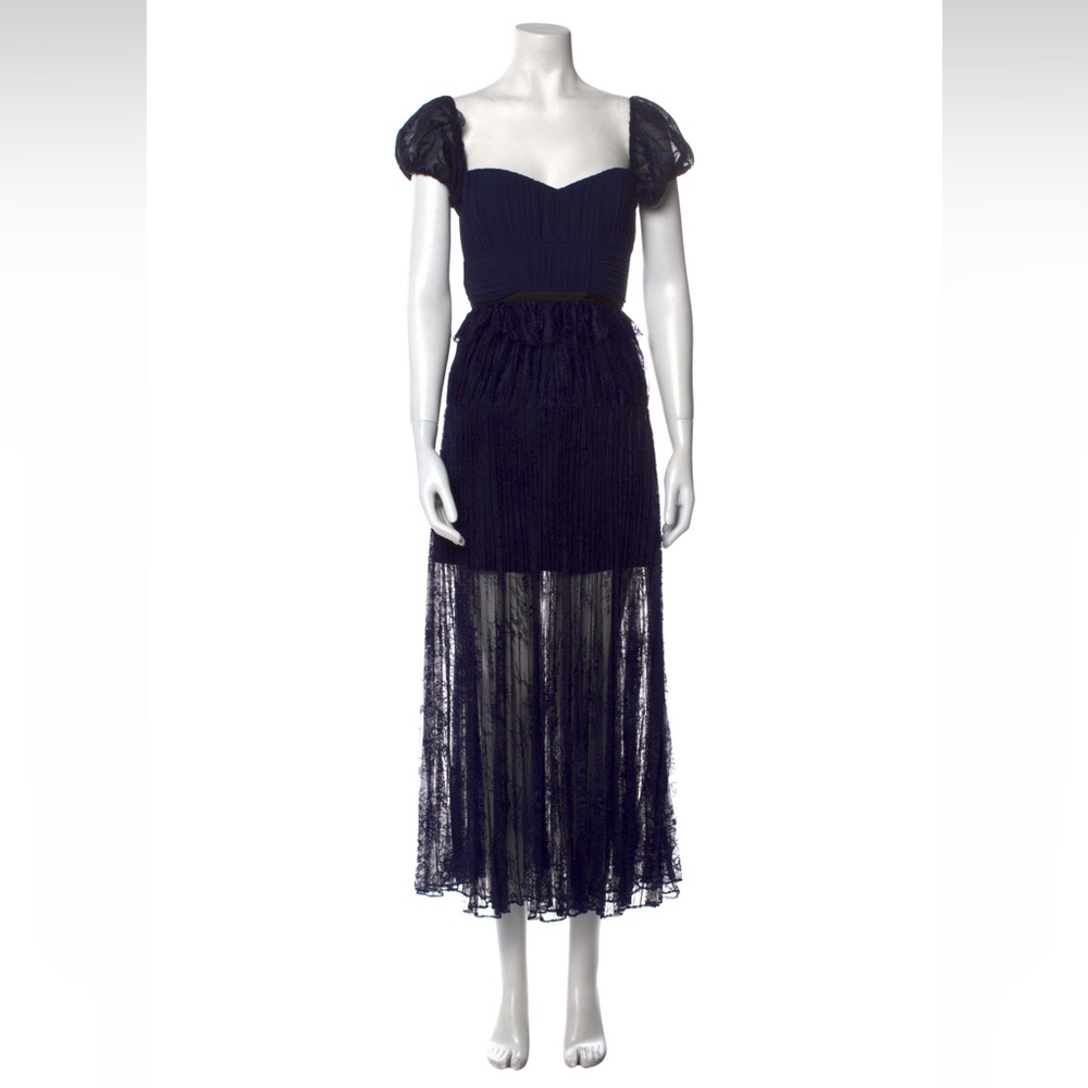 Self Portrait Navy Lace Dress